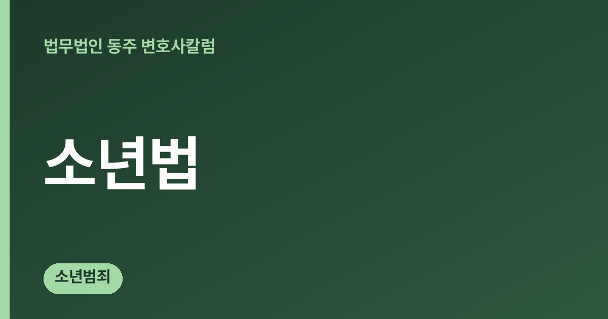 소년법 칼럼 대표 이미지